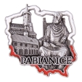 magnes na lodówkę Polska Pabianice metalowy pamiątka turystyczna