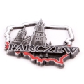 Magnes lodówkowy Parczew metal srebrny kościół