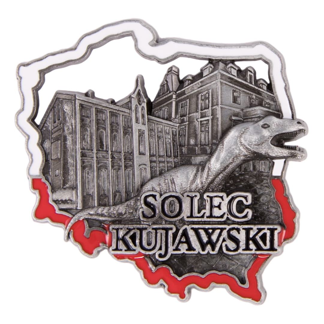 magnes lodówka Polska Solec Kujawski metalowy pamiątka
