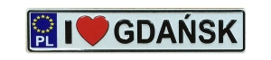 Magnes metalowy tablica rejestracyjna Gdańsk