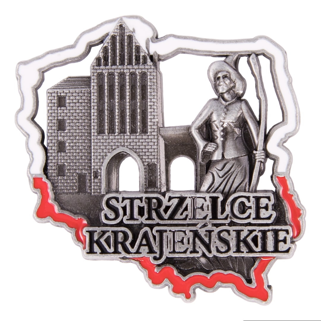 magnes metalowy Polska Strzelce Krajeńskie pamiątka