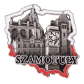 magnes lodówkę Polska Szamotuły metalowy pamiątka