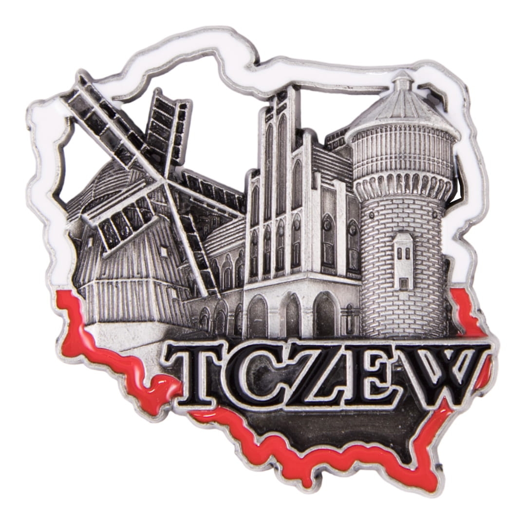 magnes na lodówkę Tczew Polska metalowy pamiątka