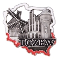 magnes na lodówkę Tczew Polska metalowy pamiątka