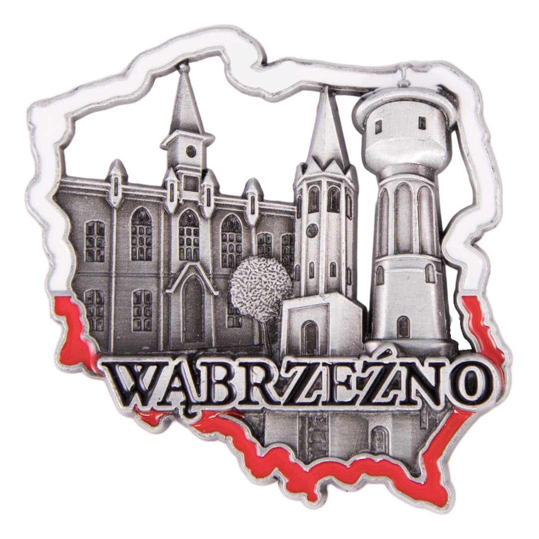 magnes na lodówkę Polska Wąbrzeźno metalowy pamiątka