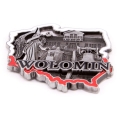 magnes Wołomin metalowy reliefowy z zabytkami miasta