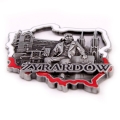 magnes metalowy Żyrardów relief przestrzenny 3D