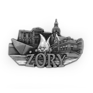 Magnes na lodówkę – panorama Żory, metalowy