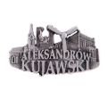 magnes na lodówkę panorama Aleksandrów Kujawski metalowy pamiątka