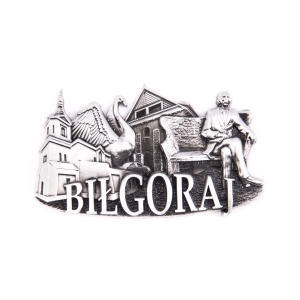 Magnes na lodówkę – panorama Biłgoraj, metalowy