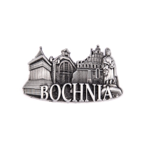 Magnes na lodówkę – panorama Bochnia, metalowy