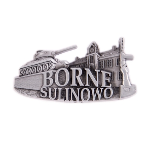 Magnes na lodówkę – panorama Borne Sulinowo, metalowy