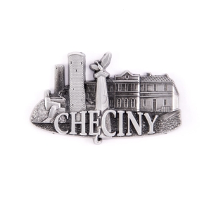 Magnes na lodówkę – panorama Chęciny, metalowy