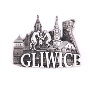 Magnes metalowy panorama Gliwice