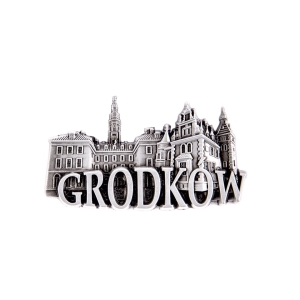 Magnes na lodówkę – panorama Grodków, metalowy