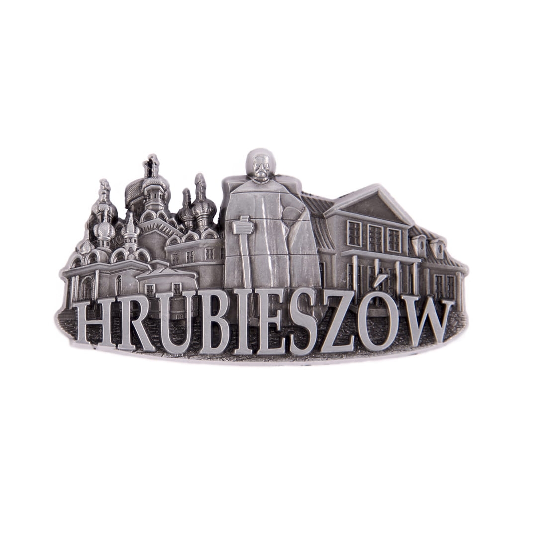 magnes na lodówkę panorama Hrubieszów metalowy pamiątka