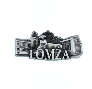 Magnes na lodówkę – panorama Łomża, metalowy