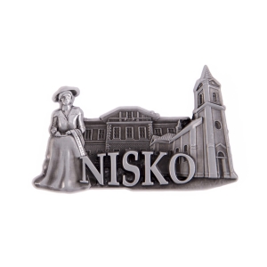 Magnes na lodówkę – panorama Nisko, metalowy