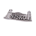 magnes metalowy Nisko pamiątka z miasta panorama boczny widok