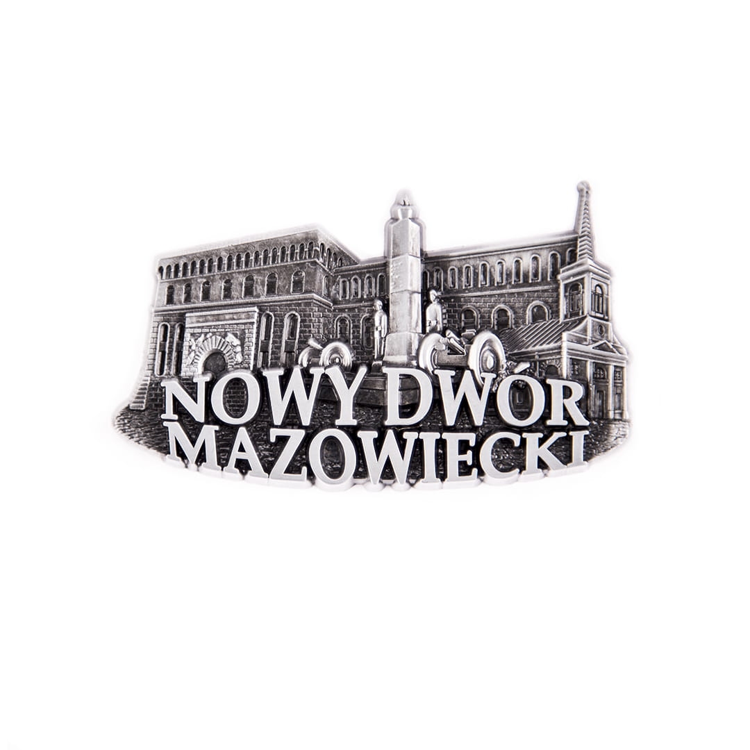 magnes na lodówkę panorama Nowy Dwór Mazowiecki metalowy