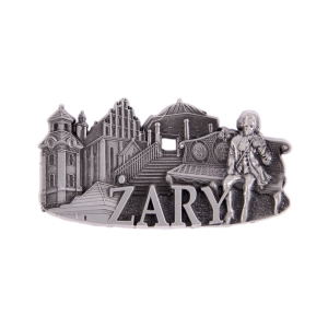 Magnes na lodówkę – panorama Żary, metalowy