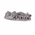 Magnes pamiątkowy Żary metalowy widok z boku