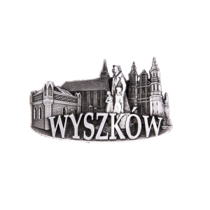 Magnes na lodówkę – panorama Wyszków, metalowy