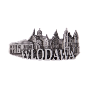 Magnes na lodówkę – panorama Włodawa, metalowy
