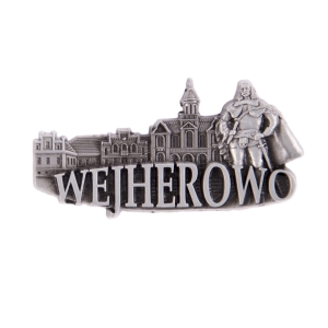 Magnes na lodówkę – panorama Wejherowo, metalowy