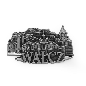 Magnes na lodówkę – panorama Wałcz, metalowy