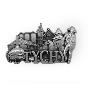 Magnes metalowy panorama Tychy