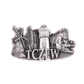 magnes na lodówkę panorama Tczew metalowy pamiątka