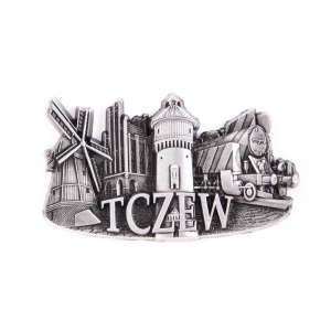 Magnes na lodówkę – panorama Tczew, metalowy