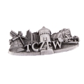 magnes metalowy Tczew pamiątka z miasta widok z boku