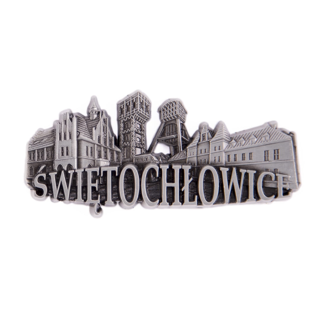 magnes na lodówkę panorama Świętochłowice metalowy pamiątka