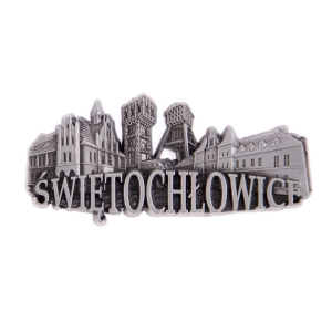 Magnes na lodówkę – panorama Świętochłowice, metalowy
