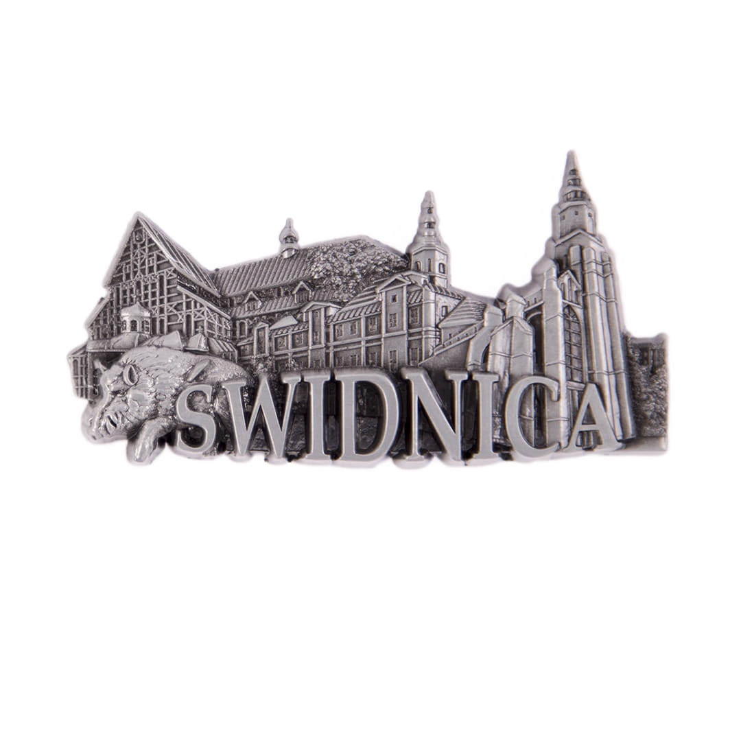 magnes metalowy Świdnica panorama widok z przodu