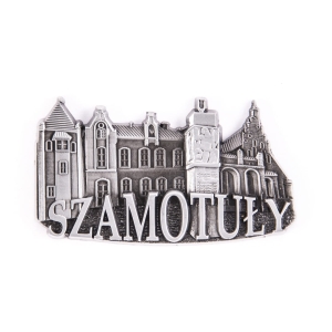 Magnes na lodówkę – panorama Szamotuły, metalowy