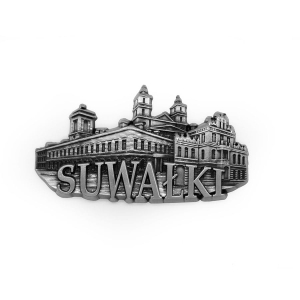 Magnes na lodówkę – panorama Suwałki, metalowy