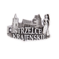 magnes na lodówkę panorama Strzelce Krajeńskie metalowy pamiątka