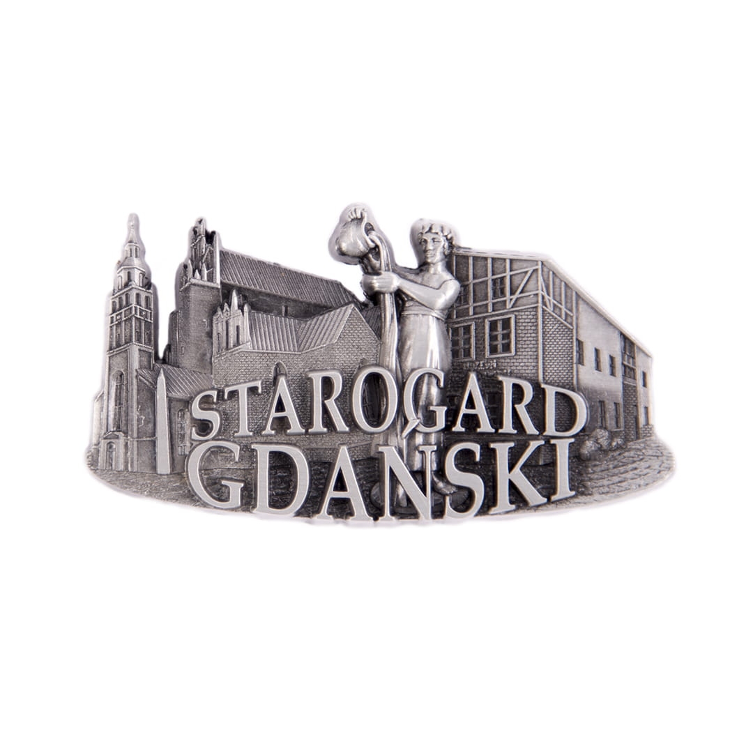 magnes na lodówkę Starogard Gdański panorama metalowy