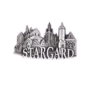 Magnes na lodówkę – panorama Stargard, metalowy
