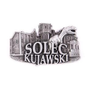 Magnes na lodówkę – panorama Solec Kujawski, metalowy