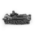 Magnes na lodówkę panorama Skierniewice metalowy z lokomotywą