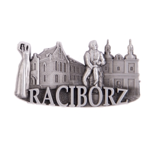 Magnes na lodówkę – panorama Racibórz, metalowy