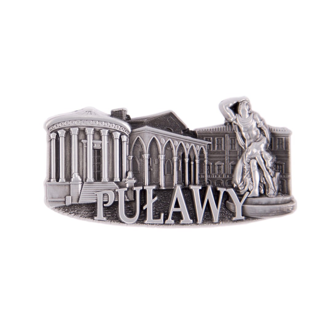 magnes na lodówkę panorama Puławy metalowy pamiątka