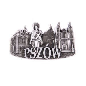 Magnes na lodówkę – panorama Pszów, metalowy