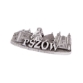 magnes panorama Pszów metalowy trójwymiarowy widok boczny