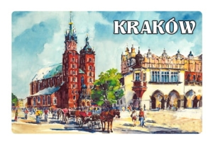 Magnes z efektem 3D Kraków obraz panorama
