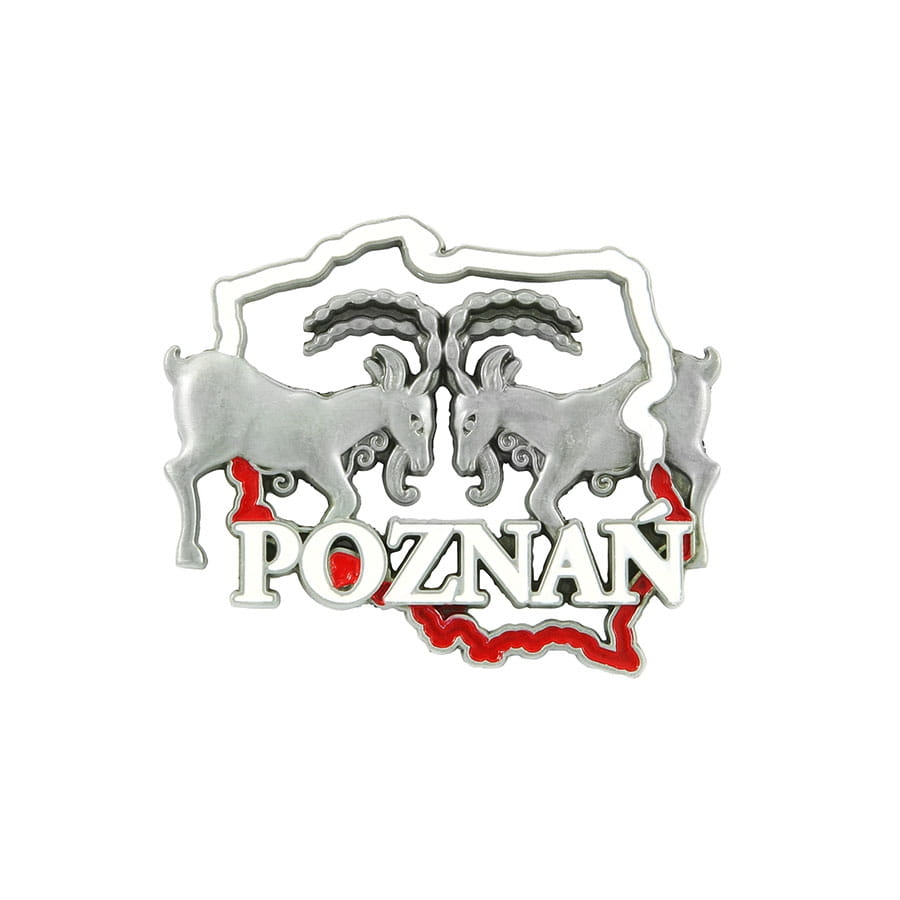 magnes na lodówkę Polska Poznań koziołki metalowy pamiątka